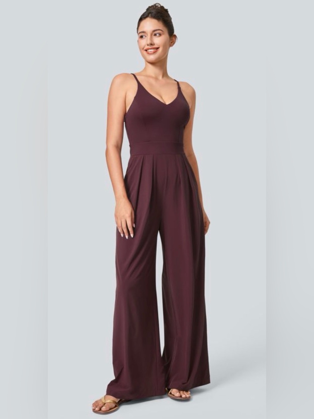 Halara Breezeful Wide Leg Jumpsuit.  Sz M - Picture 3 of 12
